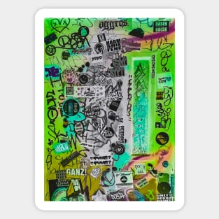 Green Street Style Tags NYC Graffiti Sticker Sticker